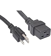 North American Power Cord Extension, NEMA 5-15P to C19, 6', 14 AWG, 15A, 125V (ZWACPFAC-06)
