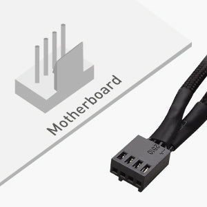 Cable Matters 2-Pack 2 Way 4 Pin PWM Fan Splitter Cable - 4 Inches, PC Fan Splitter 1 to 2 Converter, PC Fan Extension Cable