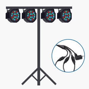 Cable Matters 2-Pack 4 Outlet Power Splitter Cord - 1.5ft, NEMA 5-15P to NEMA 5-15R Y Power Cord Splitter, 16 AWG Outlet Saver, 4 Way ExtensionCord, 1.5 Feet