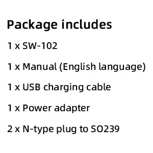Mcbazel Surecom SW-102 Digital VHF/UHF 125-525Mhz Antenna Power & SWR Meter