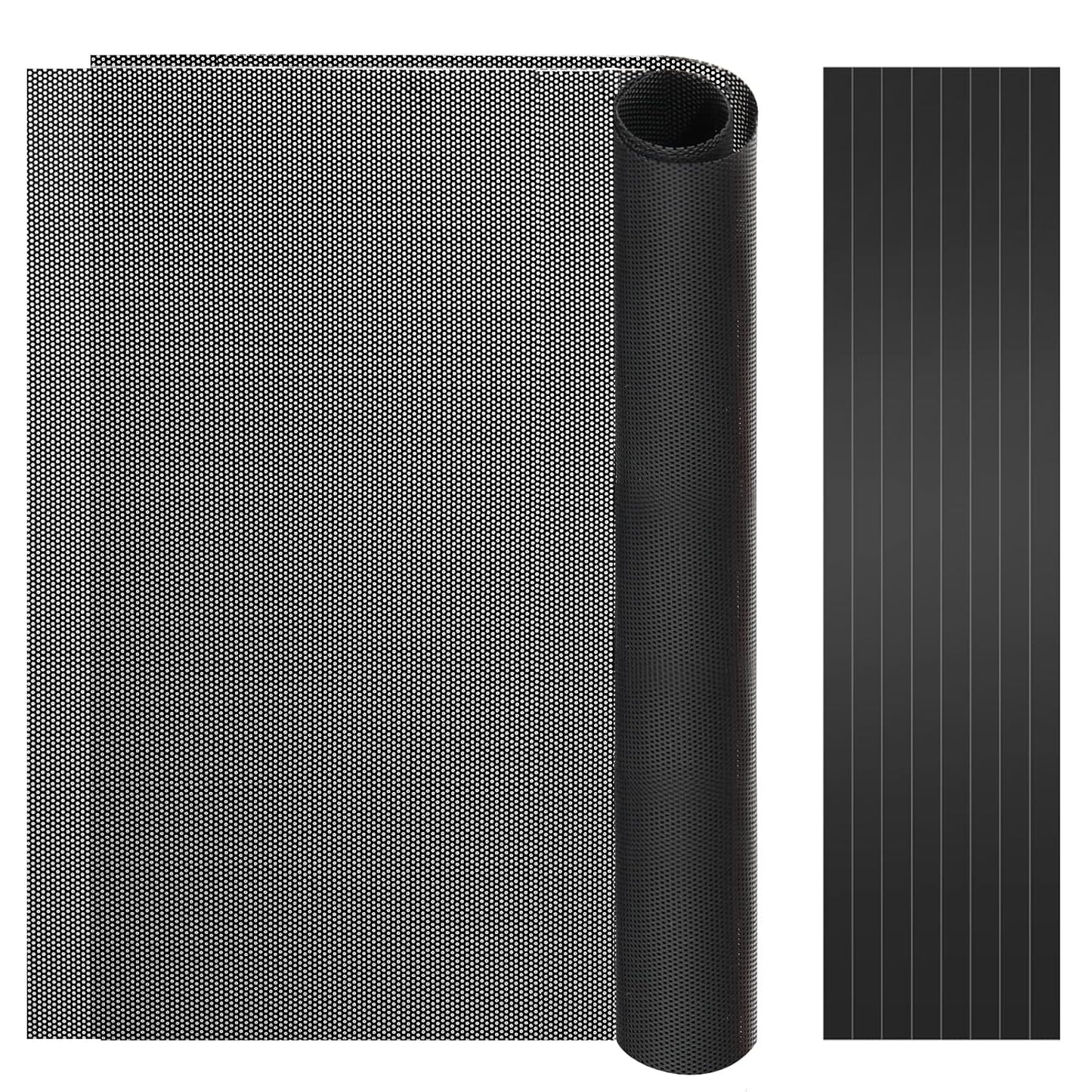MoKo 400x300mm DIY PC Case Dust Mesh Filter, [2 Pack] PVC Dustproof Magnetic Dust Filter Cover, PC Mesh Grill with Magnetic Frame Strip Computer Cooler Fan Dust Filter for Computer PC Case, Black
