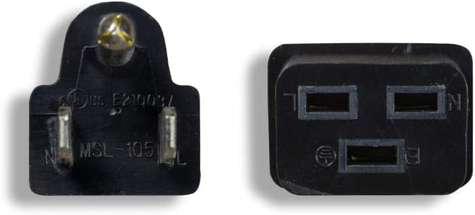 North American Power Cord Extension, NEMA 5-15P to C19, 6', 14 AWG, 15A, 125V (ZWACPFAC-06)