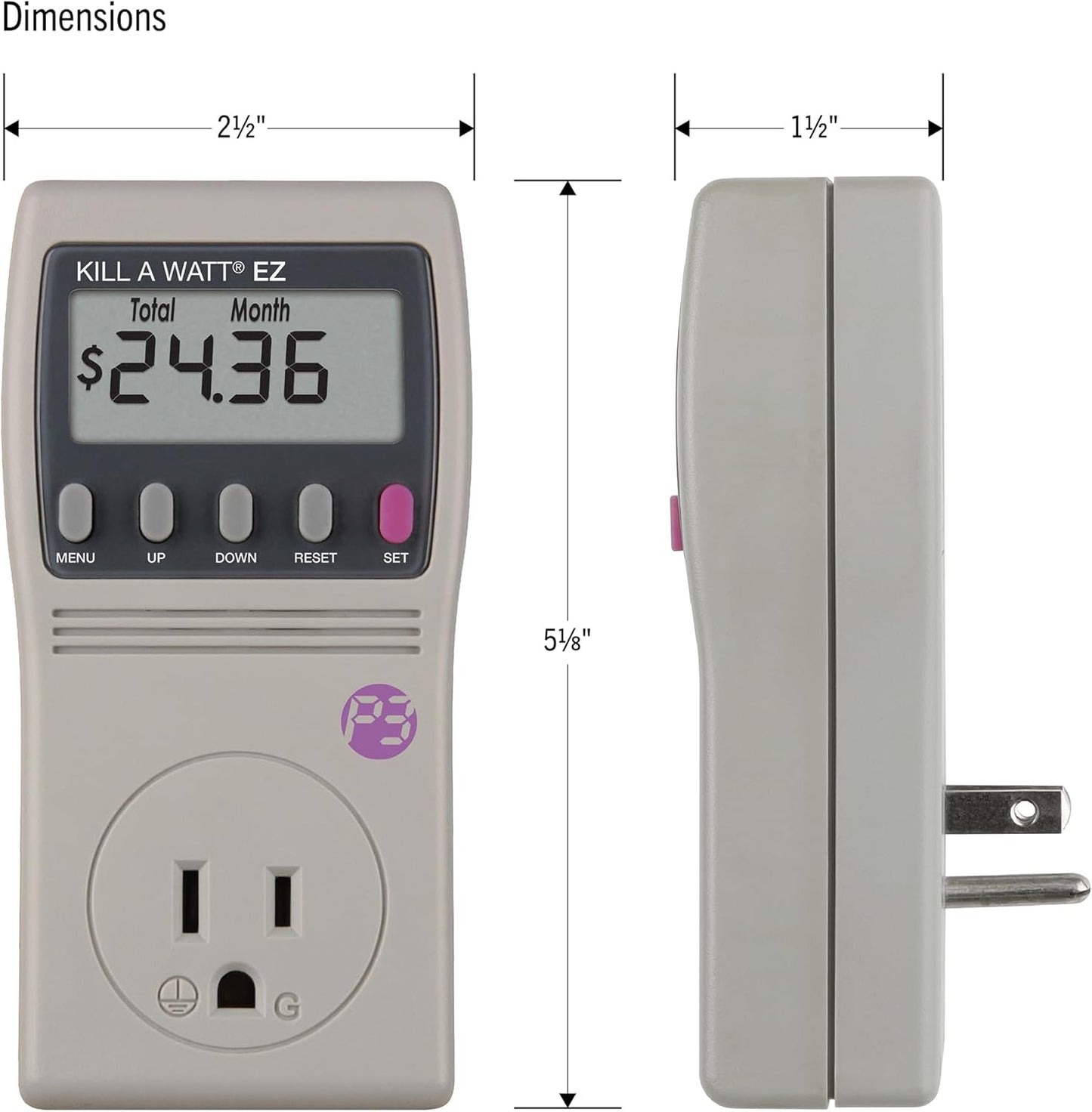 P3 International P4460 Kill A Watt EZ Electricity Usage Monitor , grey