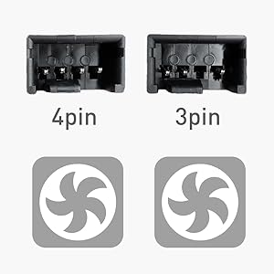Cable Matters 2-Pack 2 Way 4 Pin PWM Fan Splitter Cable - 4 Inches, PC Fan Splitter 1 to 2 Converter, PC Fan Extension Cable