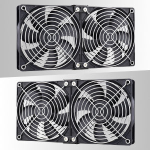 Wathai 4 x 120mm GPU Mining Rigs Server Racks Fan with 100V - 240V AC Power Variable Speed Control, Big Airflow for DIY Cooling and Ventilation AV Cabinets, TVs Routers. Audio Amplifier, Refrigerator