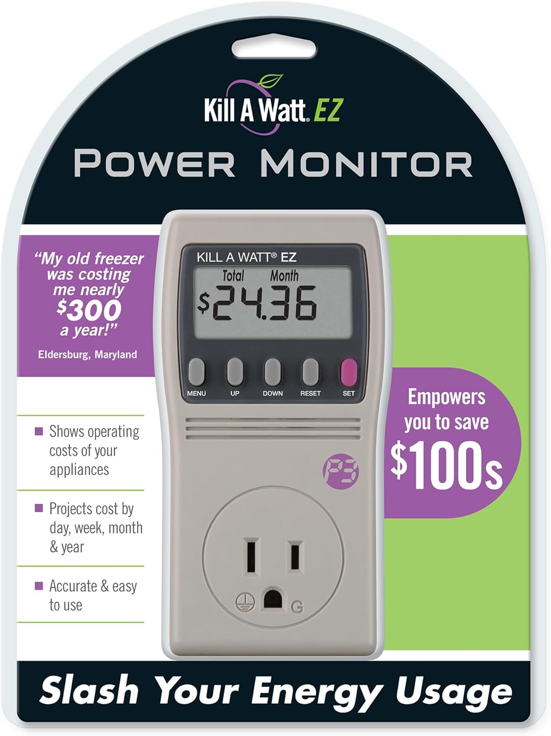 P3 International P4460 Kill A Watt EZ Electricity Usage Monitor , grey