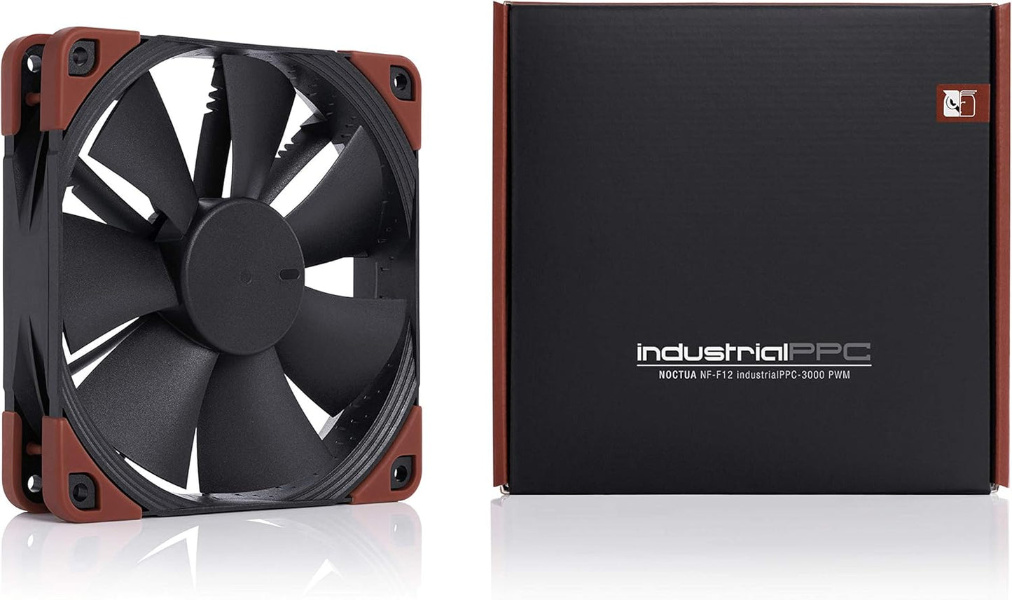 Noctua NF-F12 iPPC 3000 PWM, Heavy Duty Cooling Fan, 4-Pin, 3000 RPM (120mm, Black)