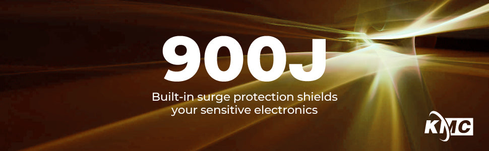 KMC 6-Outlet Surge Protector Power Strip 6 Pack