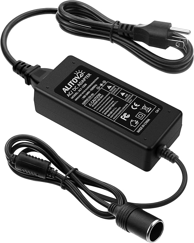 ALITOVE AC to DC Converter 110V to 12V 8A, 120V to 12V Power Supply Cigarette Lighter Adapter to Wall Plug AC to DC Adapter for Small Car Vacuum Air Pump Cooler Massager and Other Devices Under 96W