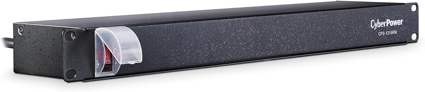 CyberPower CPS1215RM Basic PDU, 100-125V/15A, 10 Outlets, 15ft Power Cord, 1U Rackmount