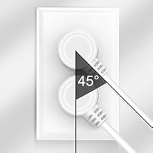 6 Ft Surge Protector Power Strip - 8 Widely Outlets with 4 USB Ports, 3 Side Outlet Extender with 6 Feet Extension Cord, Flat Plug, Wall Mount, Desk USB Charging Station, ETL,White