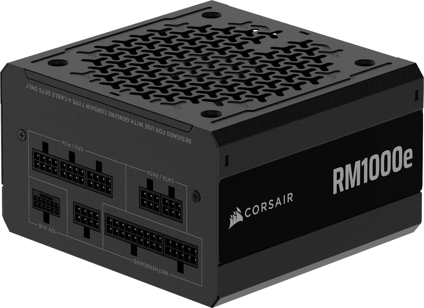 CORSAIR RM1000e (2025) Fully Modular Low-Noise ATX Power Supply with 12V-2x6 Cable – ATX 3.1 & PCIe 5.1 Compliant, Cybenetics Gold Efficiency, 105°C-Rated Capacitors, Modern Standby Mode – Black