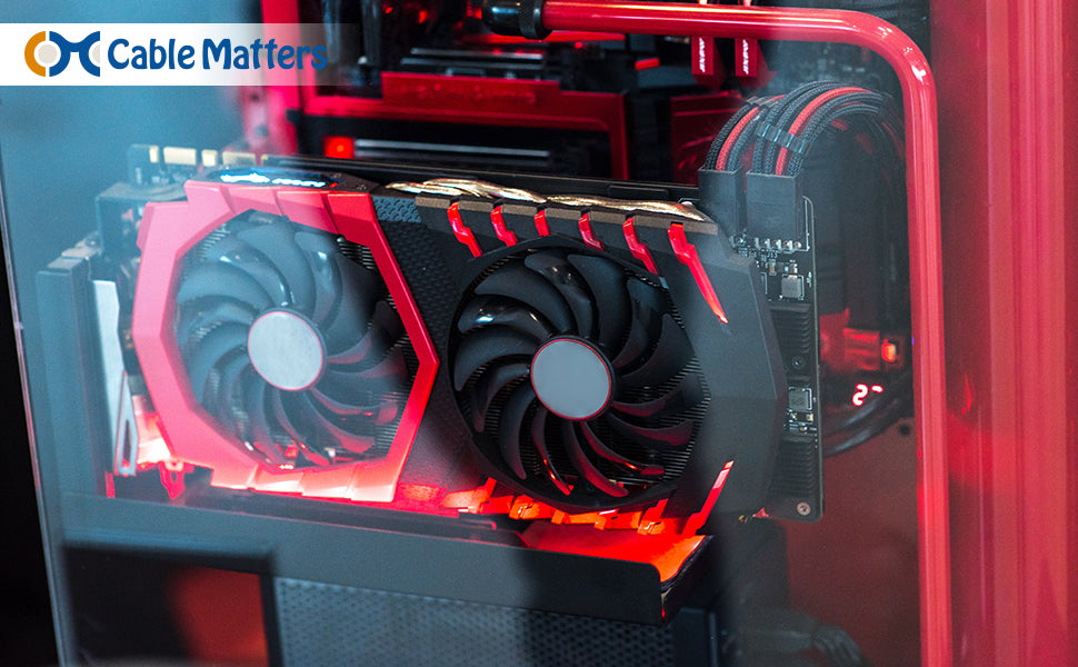 Cable Matters 2-Pack 2 Way 4 Pin PWM Fan Splitter Cable - 4 Inches, PC Fan Splitter 1 to 2 Converter, PC Fan Extension Cable