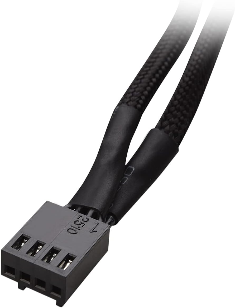 Cable Matters 2-Pack 2 Way 4 Pin PWM Fan Splitter Cable - 4 Inches, PC Fan Splitter 1 to 2 Converter, PC Fan Extension Cable
