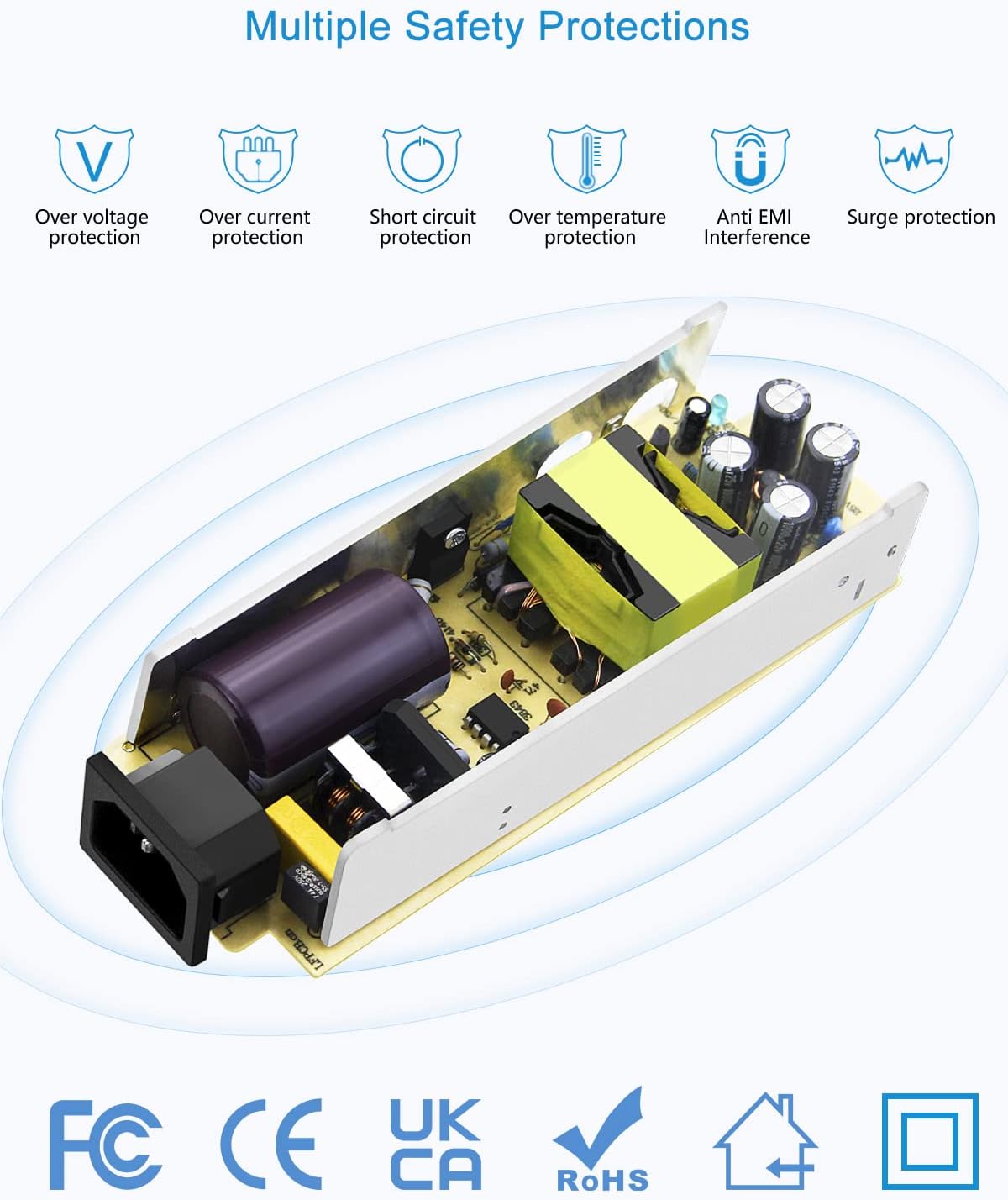 ALITOVE AC to DC Converter 110V to 12V 10A 120W Power Supply Car Cigarette Lighter Adapter to Wall Plug AC to DC Adapter for Car Vacuum Cleaner Inflator Refrigerator Cooler and Other Car Devices
