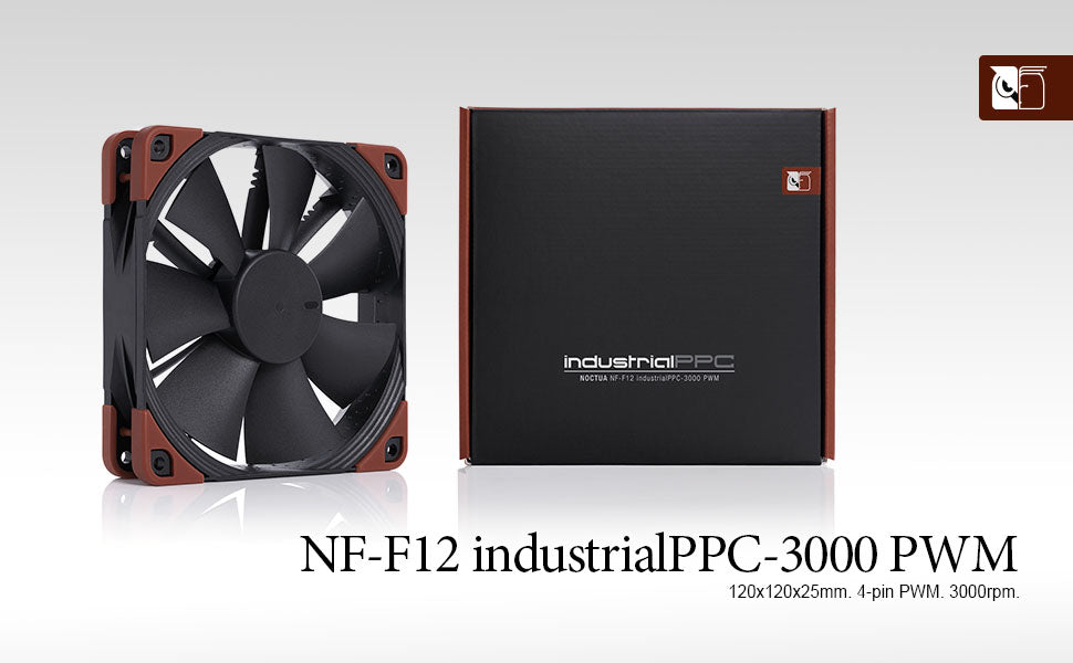 Noctua NF-F12 iPPC 3000 PWM, Heavy Duty Cooling Fan, 4-Pin, 3000 RPM (120mm, Black)