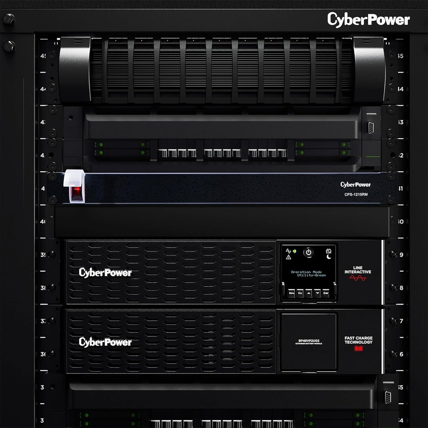 CyberPower CPS1215RM Basic PDU, 100-125V/15A, 10 Outlets, 15ft Power Cord, 1U Rackmount