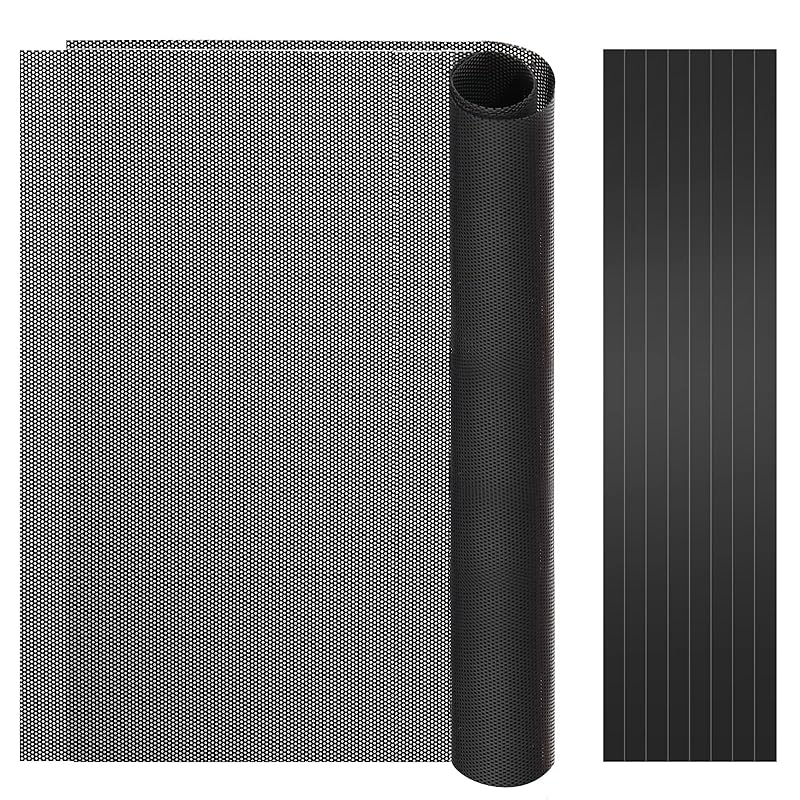 MoKo 400x300mm DIY PC Case Dust Mesh Filter, [2 Pack] PVC Dustproof Magnetic Dust Filter Cover, PC Mesh Grill with Magnetic Frame Strip Computer Cooler Fan Dust Filter for Computer PC Case, Black