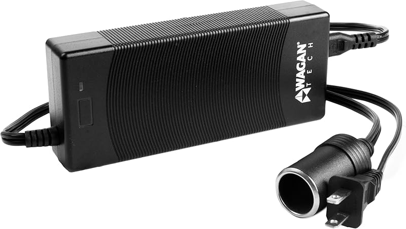 Wagan EL9903 AC to DC Power Adapter 5A 60W Power Converter 110V AC to 12V DC Cigarette Lighter Socket Adapter for 12V Car portable Fridge ETL listed