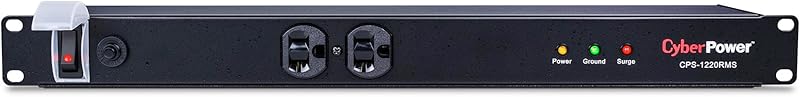 CyberPower CPS1215RM Basic PDU, 100-125V/15A, 10 Outlets, 15ft Power Cord, 1U Rackmount