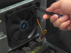 Kingwin 120mm Silent Fan for PC Cases, CPU Coolers, Mining Rigs – Quiet Computer Cooling Fan with Long Life Sleeve Bearing, High Airflow Ventilation – Black CF-012LB